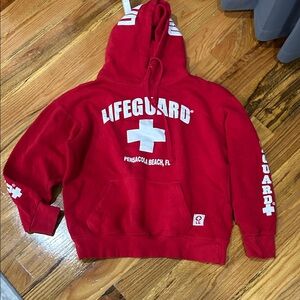 Lifeguard Red Hoodie Sweatshirt